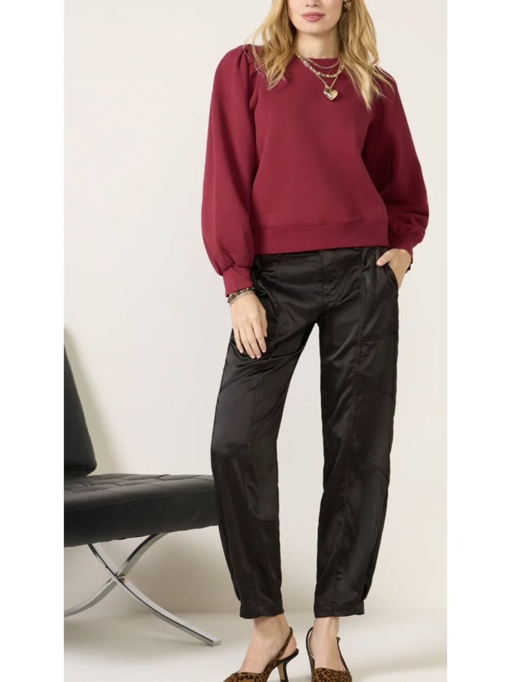 Sanctuary NWT Sahara Satin Pant Size 24 in Black - Picture 4 of 6